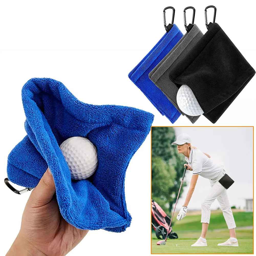 Golf Ball Cleaning Towel with Carabiner