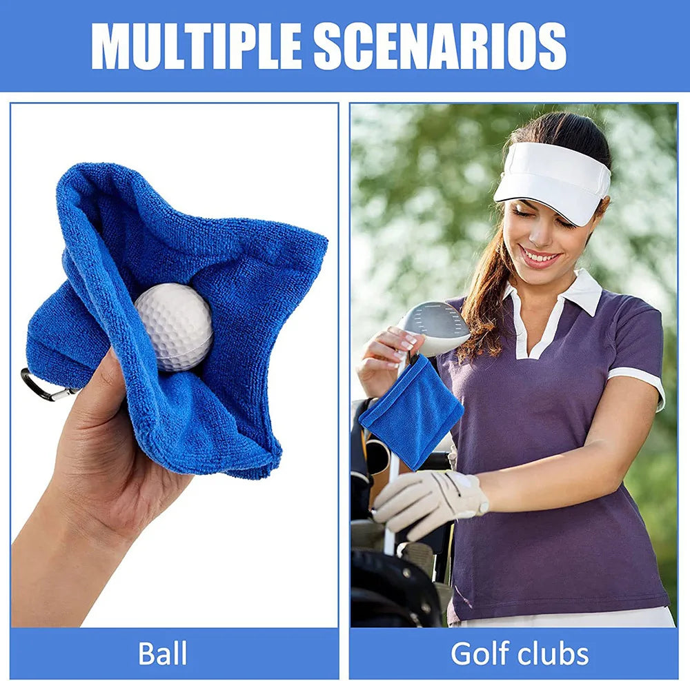 Golf Ball Cleaning Towel with Carabiner